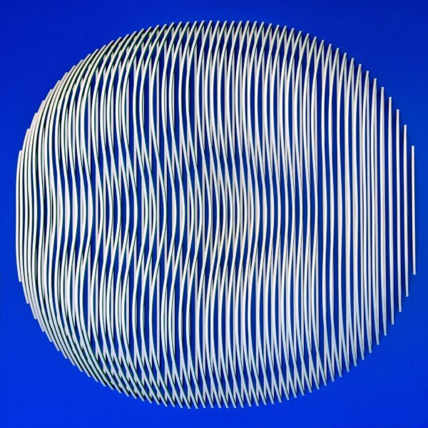 "Optical Vibration II in 4 Colors" Mixed Media in Polyvinyl & Aluminum 43" x 43" x 6"