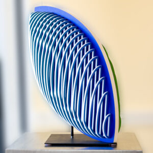 Leaf II“Mixed Media in Polyvinyl & Aluminum" 24” x 12” x  11”1/2 2024